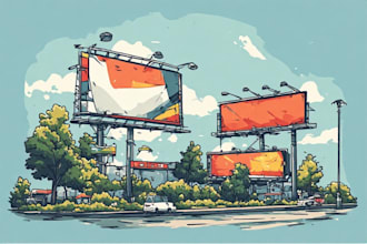 design billboard, yard sign, signage, signboard, or banner ads