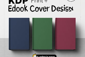 do professional kdp print book cover design and ebook cover design