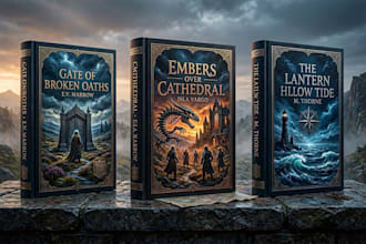 design fantasy book cover illustration art, christian, horror, romance, sci fi