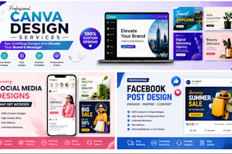 design professional canva social media flyers posts