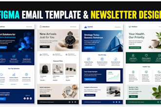 do figma email template design, email newsletter for marketing purpose