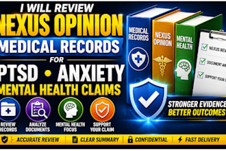 review nexus opinion medical records documents for mental health anxiety ptsd