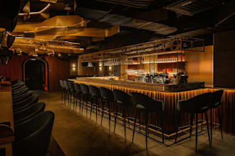 do stylish 3d bar design,nightclub,pub render or lounge interior, 2d layout,logo