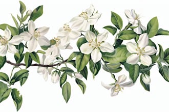 create amazing botanical vector line art illustration