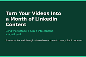 repurpose your podcast or video into a month of linkedin content