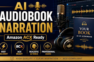 produce your ai audiobook with realistic voice narration for amazon acx