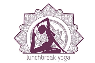 create an aesthetic logo for a yoga lunch experience