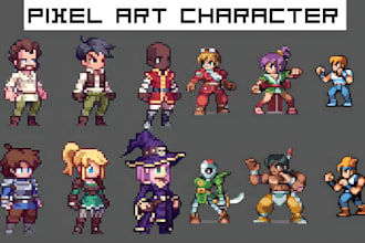 do pixel art character animation pixel sprite sheet pixel art character game art
