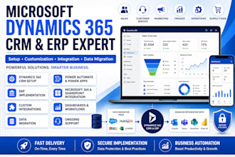 setup microsoft dynamics 365 CRM erp with custom integration and migration