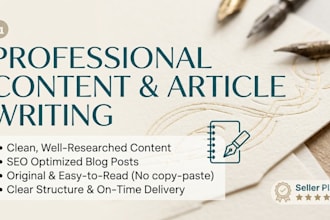 be your professional content writer and article writer