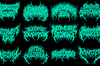 design custom deathmetal logo for any metal subgenre