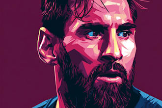 draw minimalist illustration football or other sports player