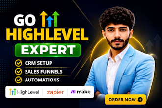 setup gohighlevel email automation workflows funnels and CRM