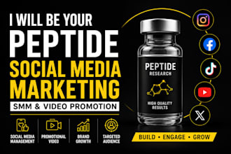 be your peptide social media manager for marketing and promotion