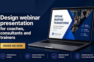 design webinar presentation for coaches, consultants and trainers