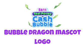 design cute bubble dragon mascot logo for brand