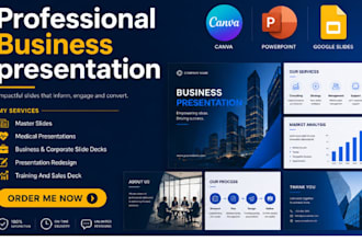 create professional presentation slides for businesses, medical industry