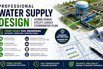 do water supply design storm sewer utility layout sewer design stormwater plan
