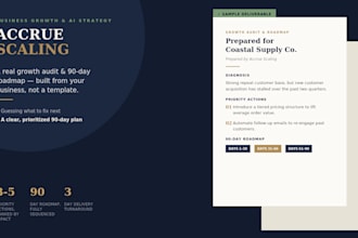 create a growth audit for a small business