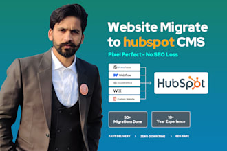 redesign and migrate wordpress, webflow, and figma websites to hubspot cms
