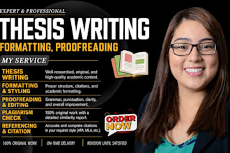 professionally edit, proofread, and format your thesis to academic standards
