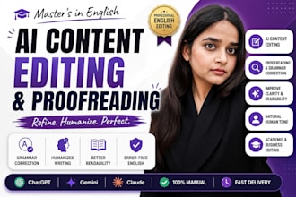 proofread, edit and humanize ai generated content