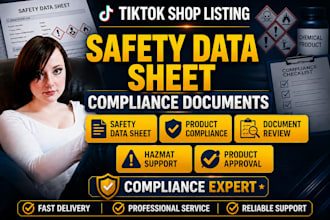 format safety data sheet compliance documents for amazon and tiktok shop listing