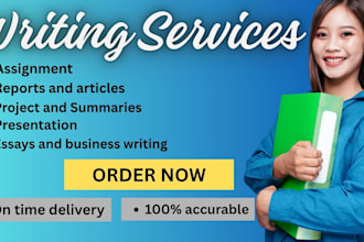 write articles, projects, reports and assignments