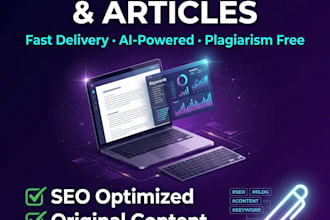 write SEO blog posts and articles for your website