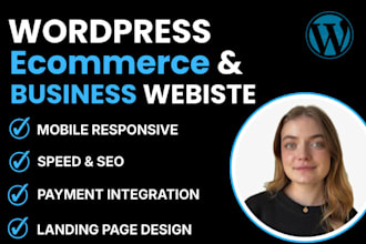 design a premium wordpress business website and ecommerce shop