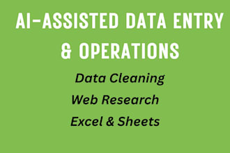 do ai assisted data entry, data cleaning, and web research