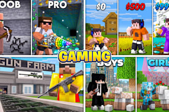professional thumbnail for gaming and faceless channels