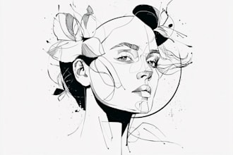 design an artistic line art or minimalist tattoo art