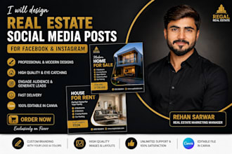 create professional real estate social media posts in canva