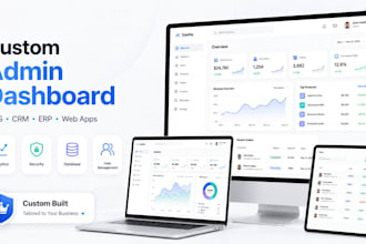 develop a custom admin dashboard and web application