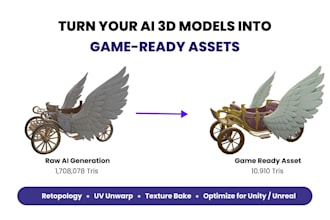 retopologies and make your ai 3d model game ready