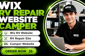 design wix rv repair website camper maintenace mobile service website