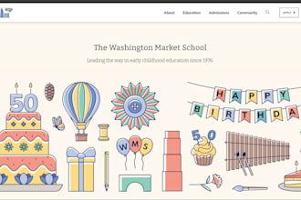 build kindergarten website, preschool daycare website or childcare website