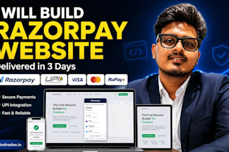 build razorpay payment website for business