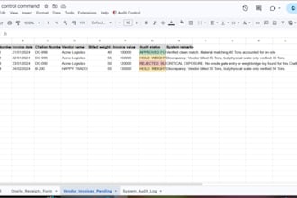 build an automated vendor invoice tracker in google sheets