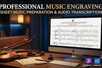 do professional music engraving and sheet music notation