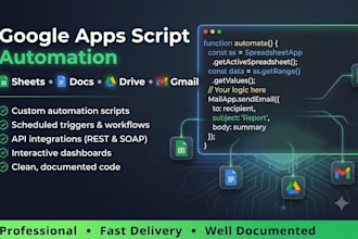 create apps script automation for sheets and google workspace
