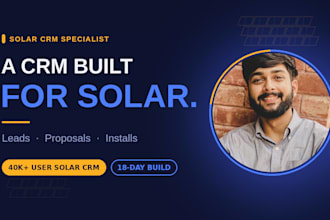 build a solar CRM in bubble io for leads, proposals and installs