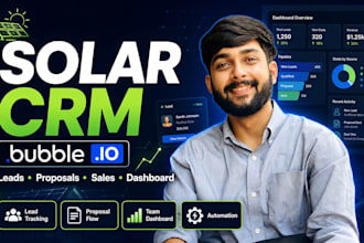 build a custom solar CRM in bubble io for leads and sales