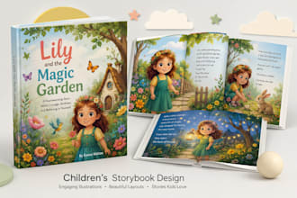 design poetry book formatting, poem book cover children book illustration, KDP