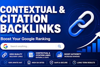 build high quality contextual and citation backlinks for SEO