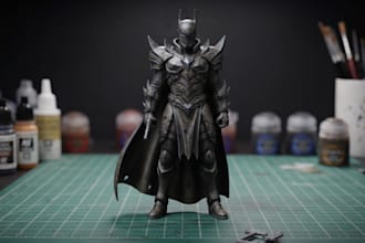 3d print and paint, custom action figure, painted miniature, print stl model