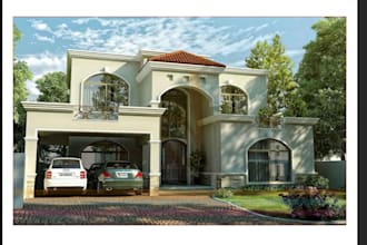 design autocad floor plans, elevations and 3d house exterior