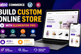 create a professional wordpress woocommerce online store website