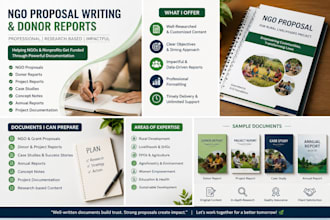 write ngo proposals and donor reports